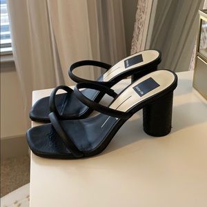 Dolce vita square toe snakeskin heel